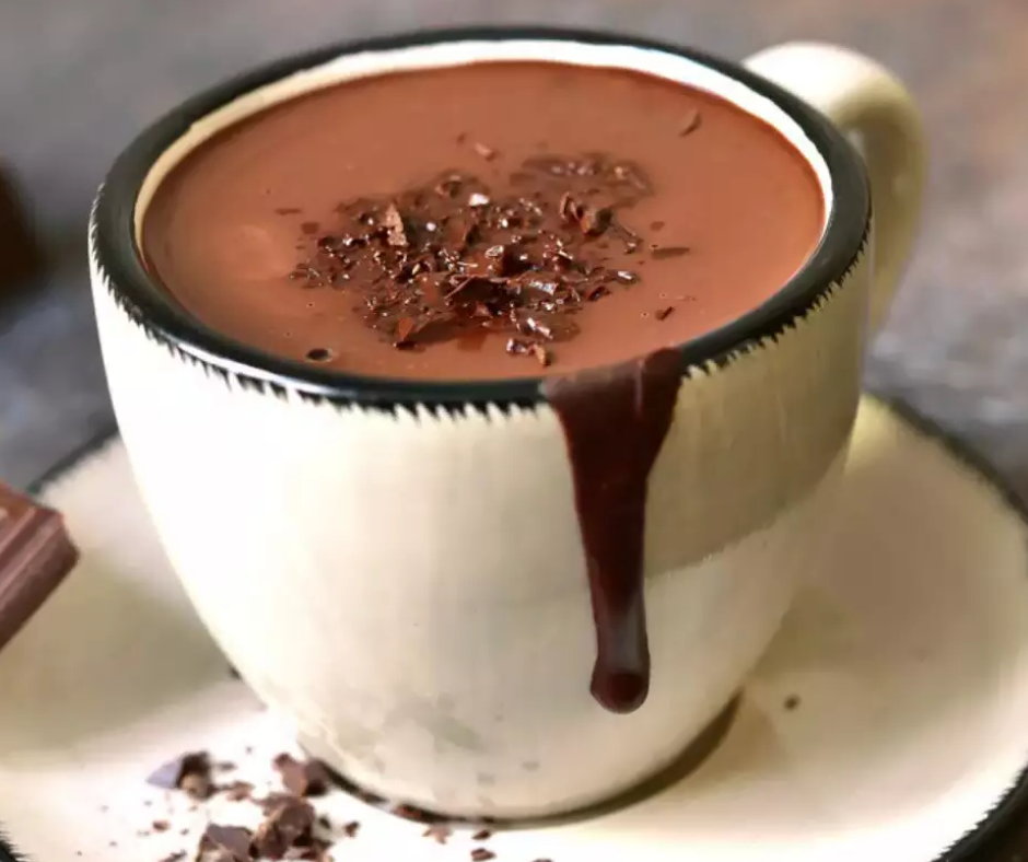 hot chocolate mixed with coffee