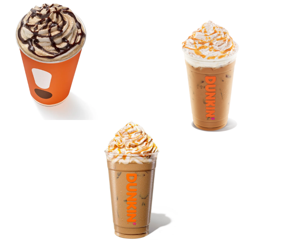 dunkin donuts latte menu